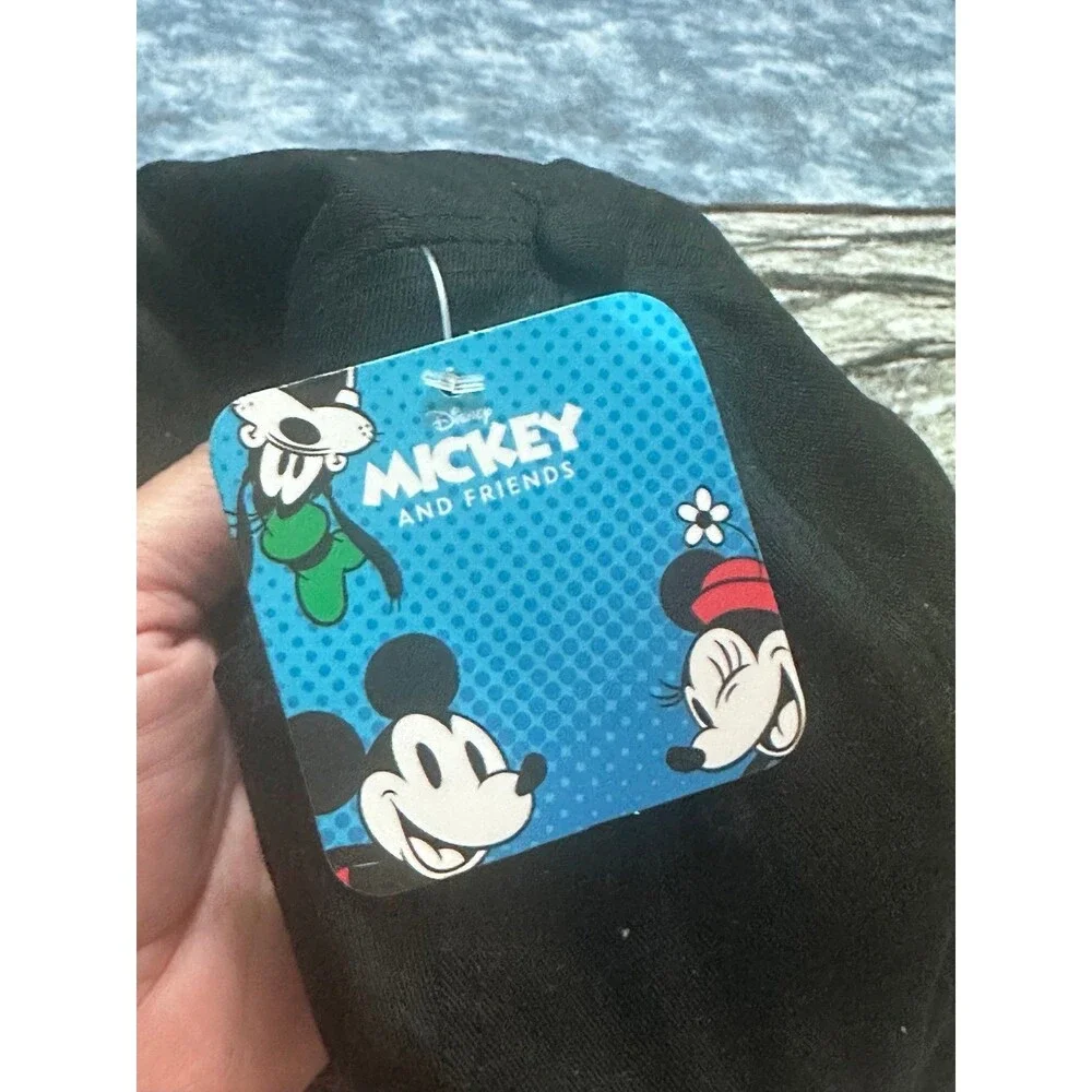 Disney Black Baseball Hat with Embroidered Mickey, Donald & Pluto Faces